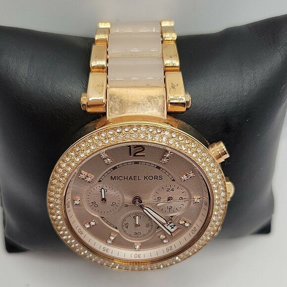 Michael Kors Parker MK5896 Womens Stainless Steel Analog Dial Quartz Watch AM706 - Picture 5 of 11